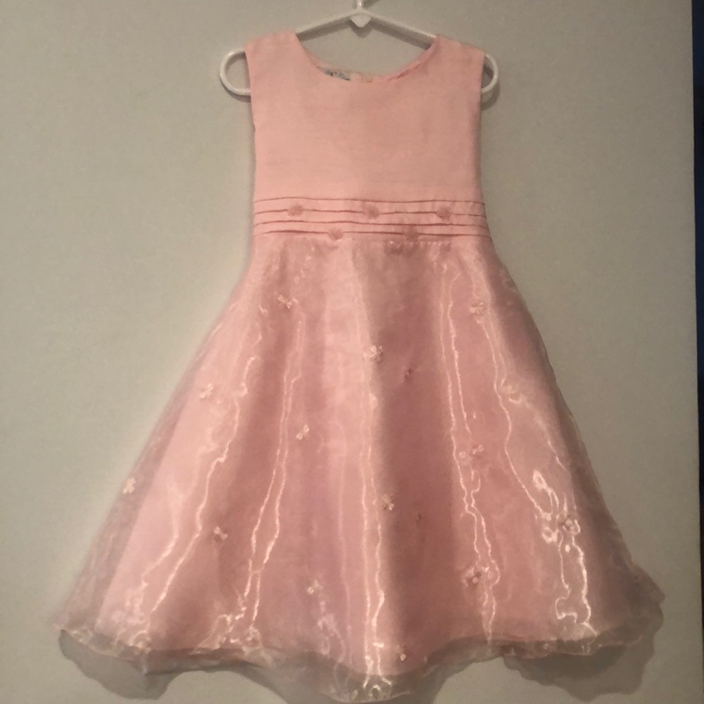 Dress girls size 6 light pink